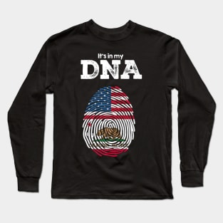 My Dna Usa California Republic Patriot Apparel Long Sleeve T-Shirt